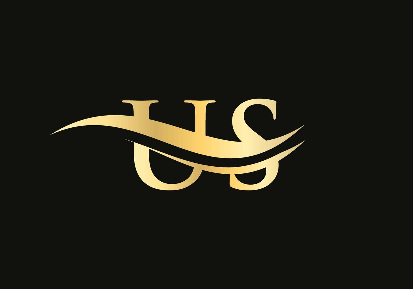 US Linked Logo for business and company identity. Creative Letter US Logo Vector