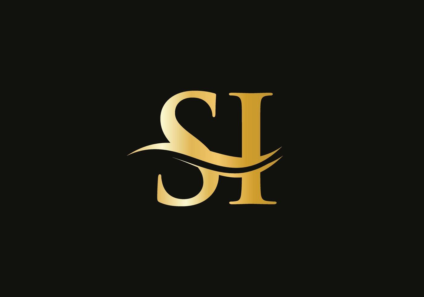 SI Logo Design for business and company identity. Creative SI letter with luxury concept vector