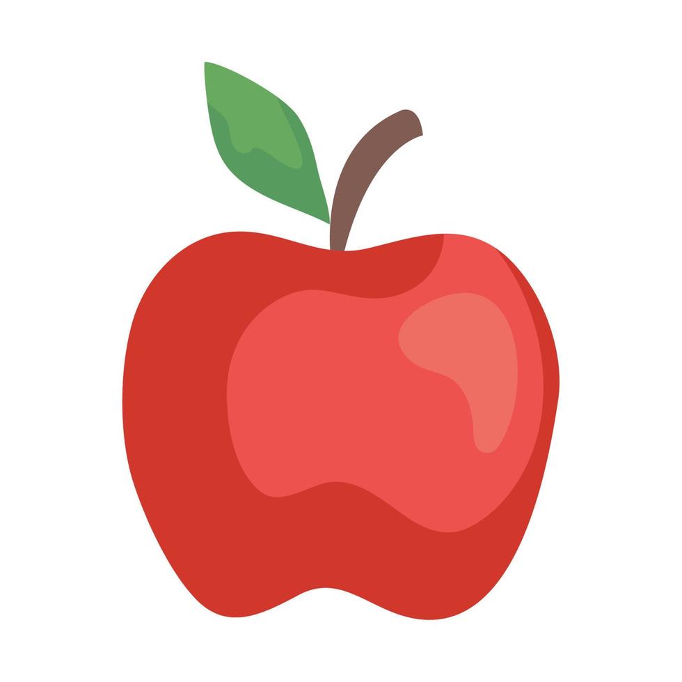 diseño de vector de fruta de manzana aislada