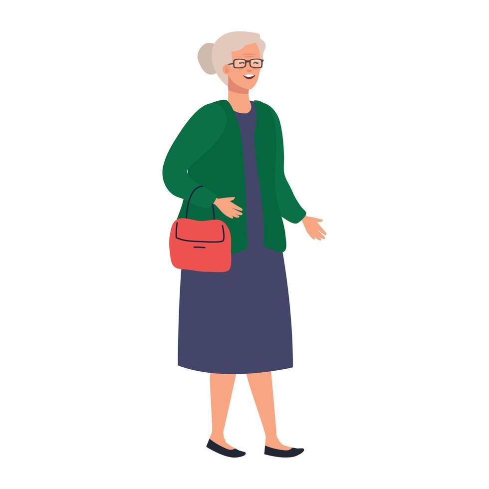 Grandmother avatar old woman vector design