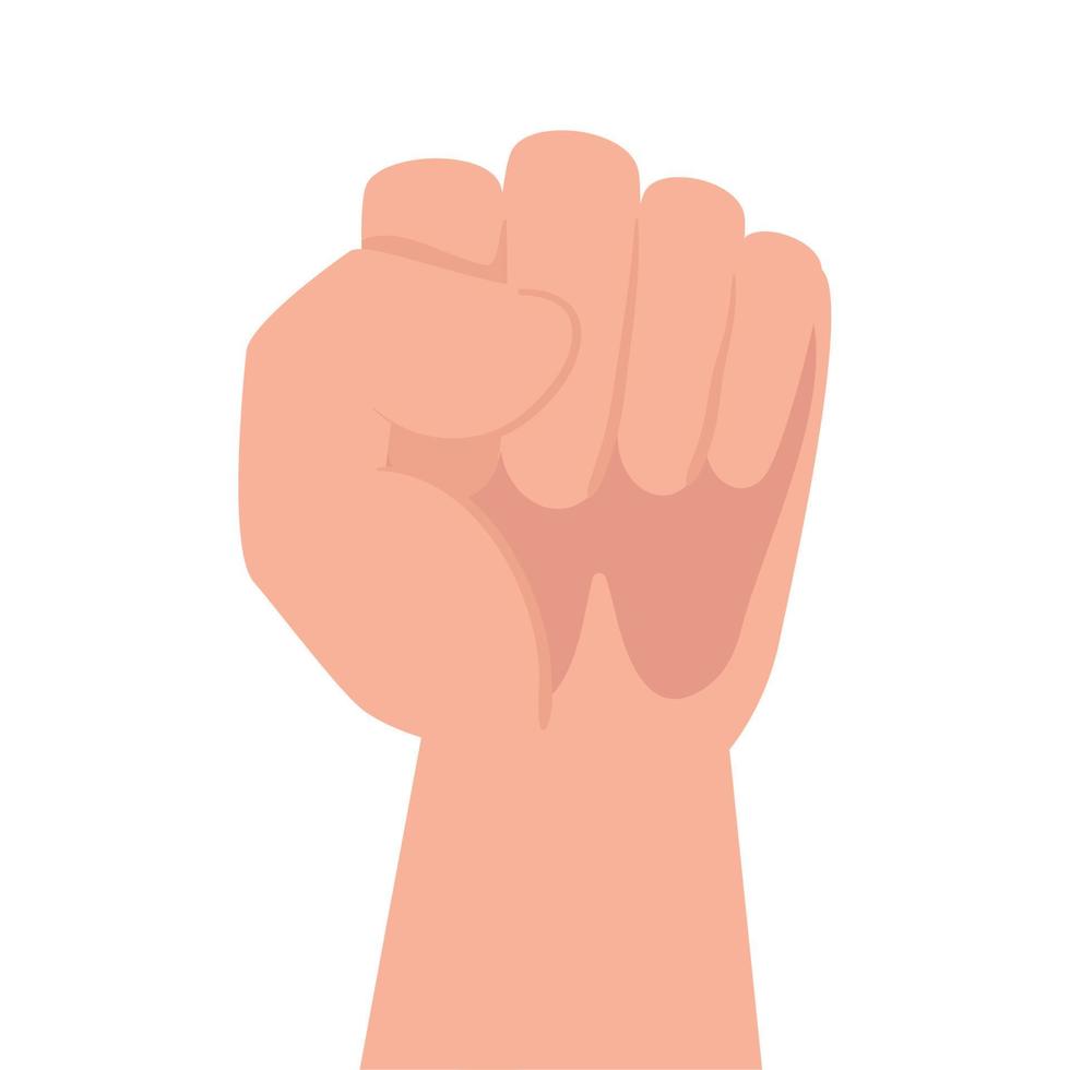 hand human fist on white background vector