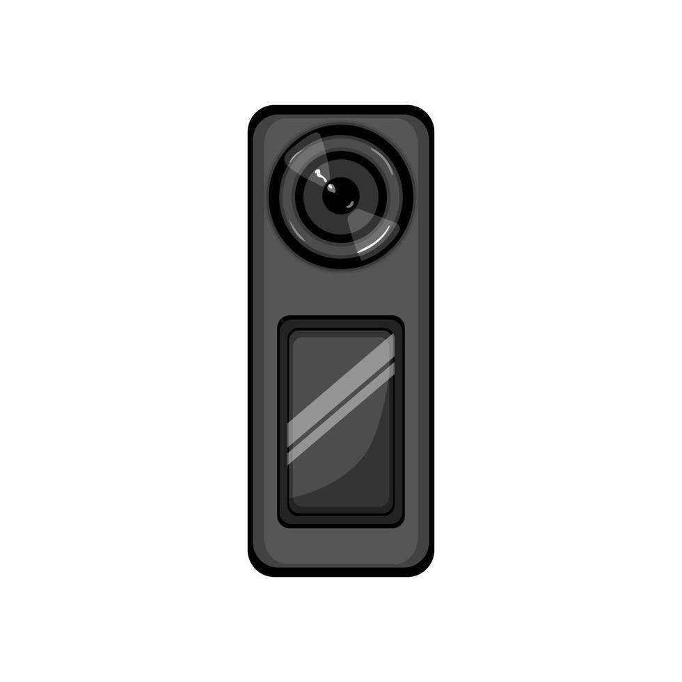 adventure action camera cartoon vector illustration