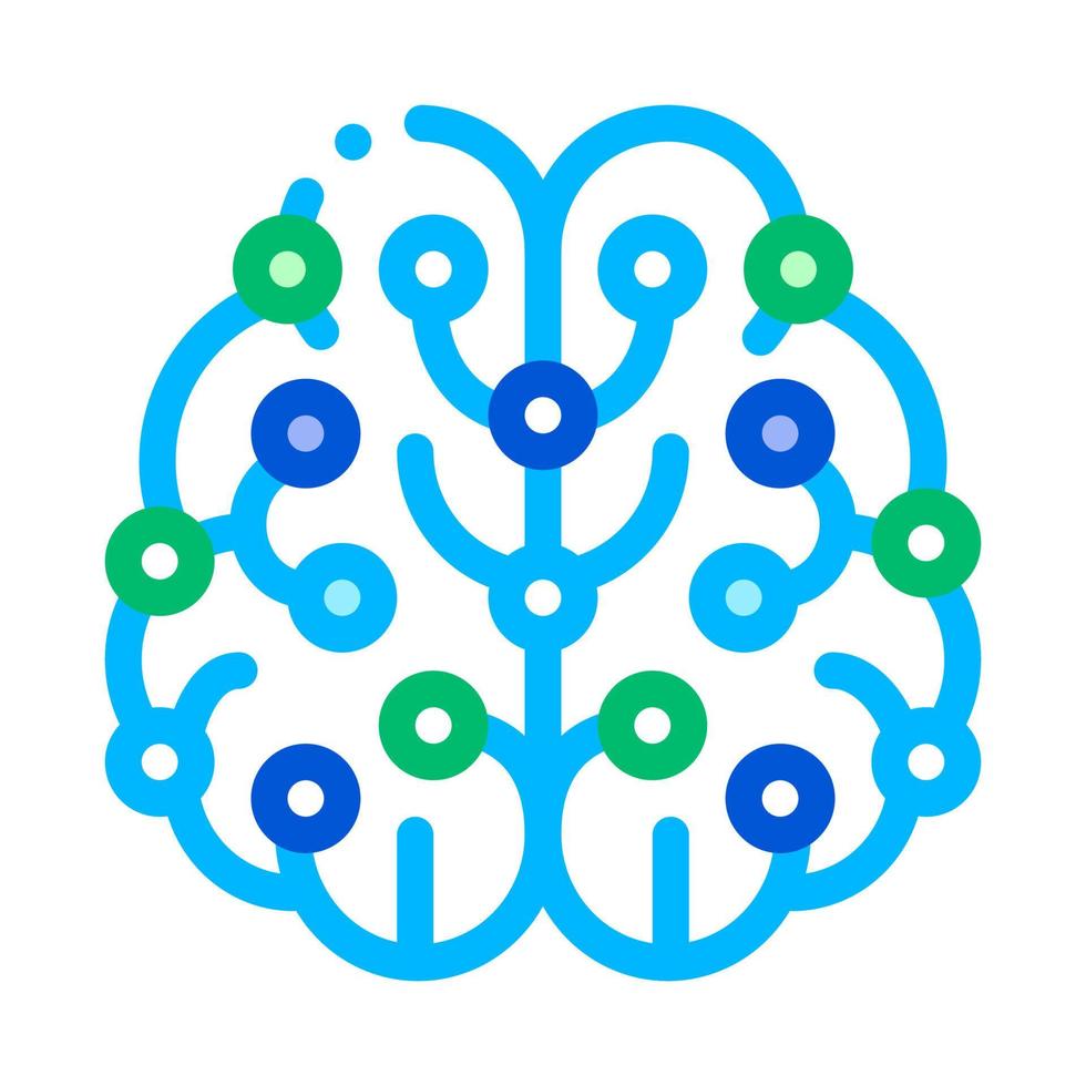 icono de signo de vector de cerebro de inteligencia artificial