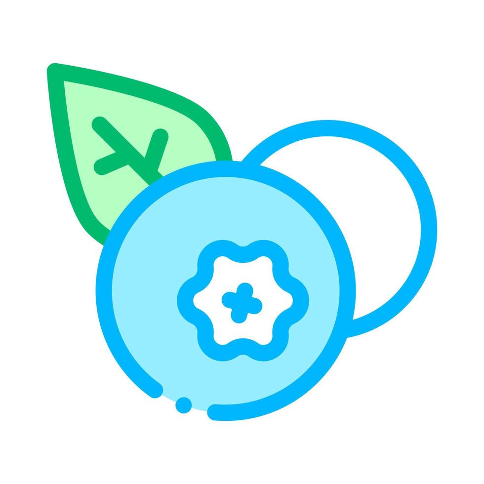 Healthy Food Fruit Blueberry Vector Sign Icon