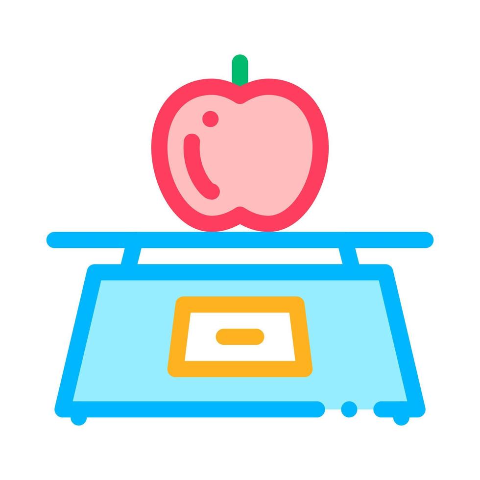 Healthy Food Fruit Apple Vector Thin Line Icon