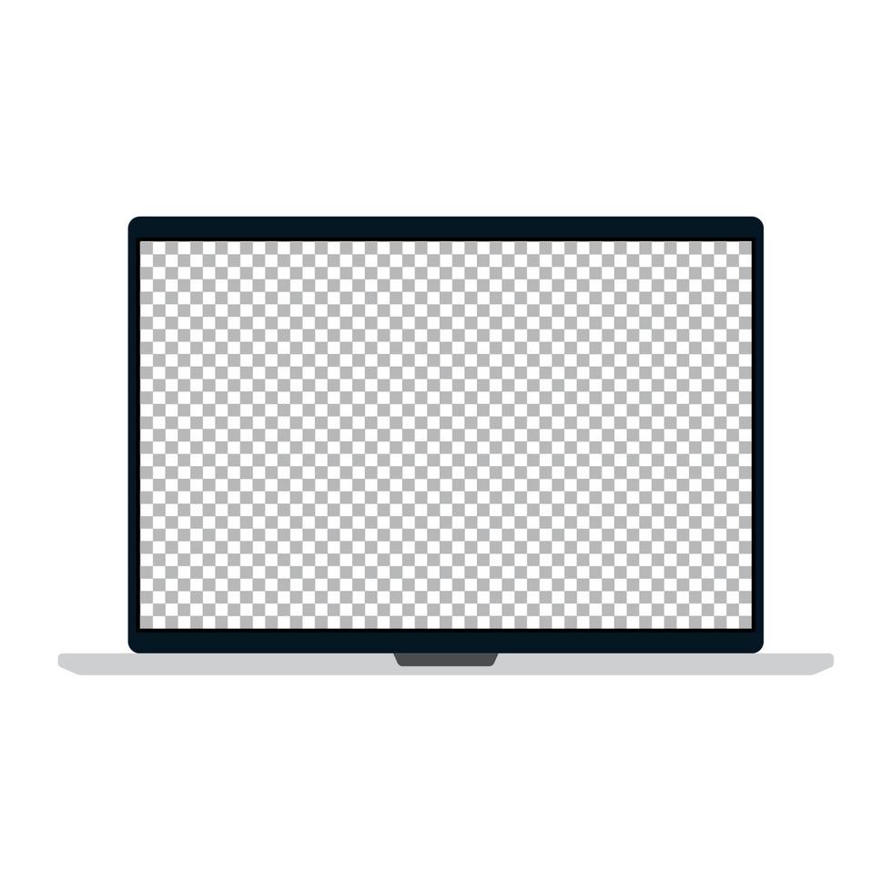 laptop computer technology on white background vector