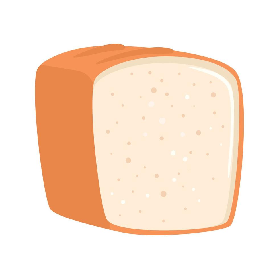 icono de panadería de pan, en fondo blanco vector