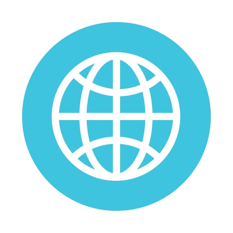 sphere planet browser button social media icon vector