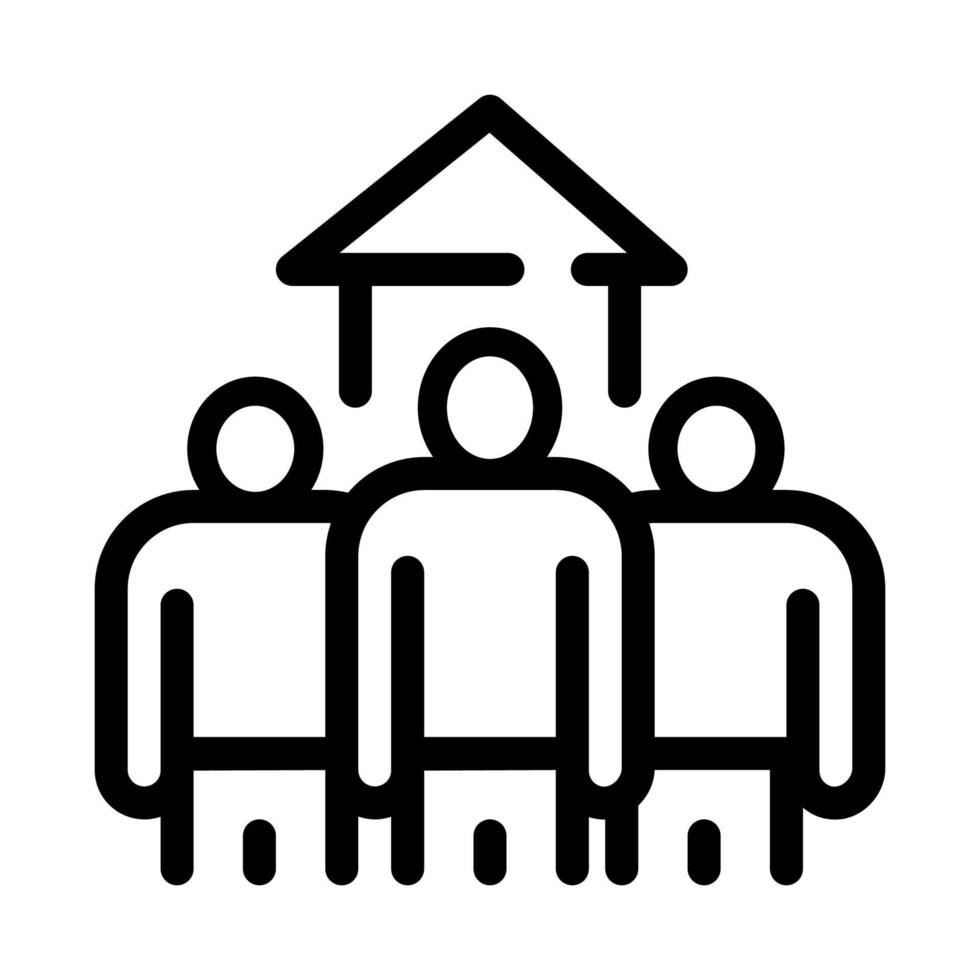 house buy candidates icon vector outline illustration