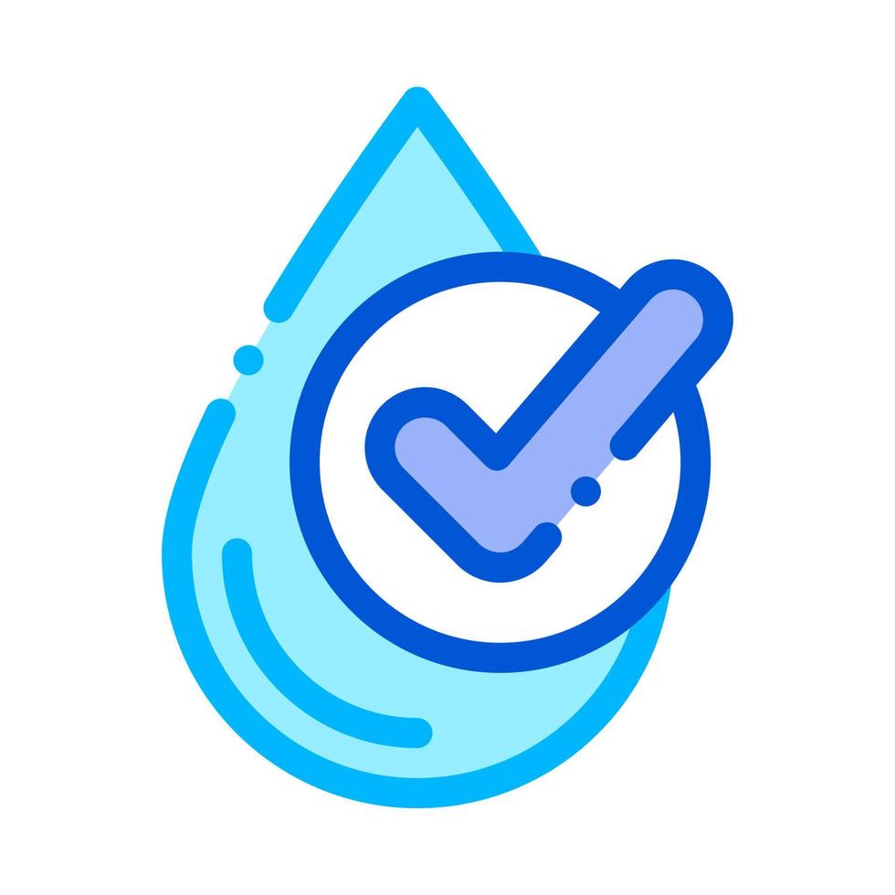 Healthy Water Drop Vector Sign Thin Line Icon