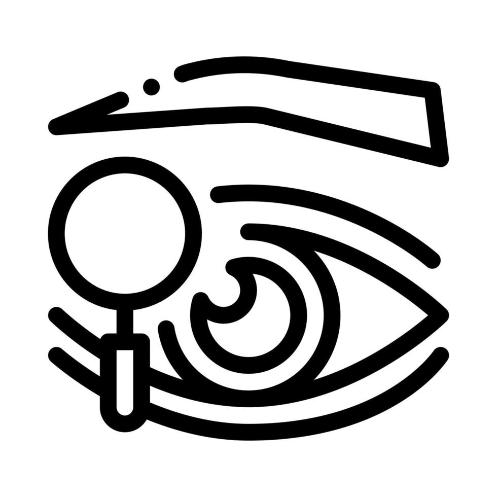 eyelid research icon vector outline illustration