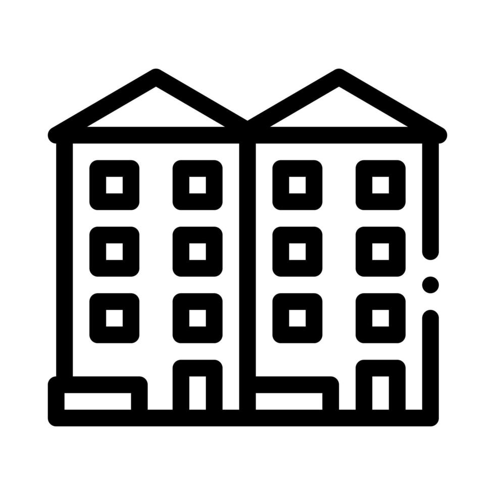 apartment houses icon vector outline illustration