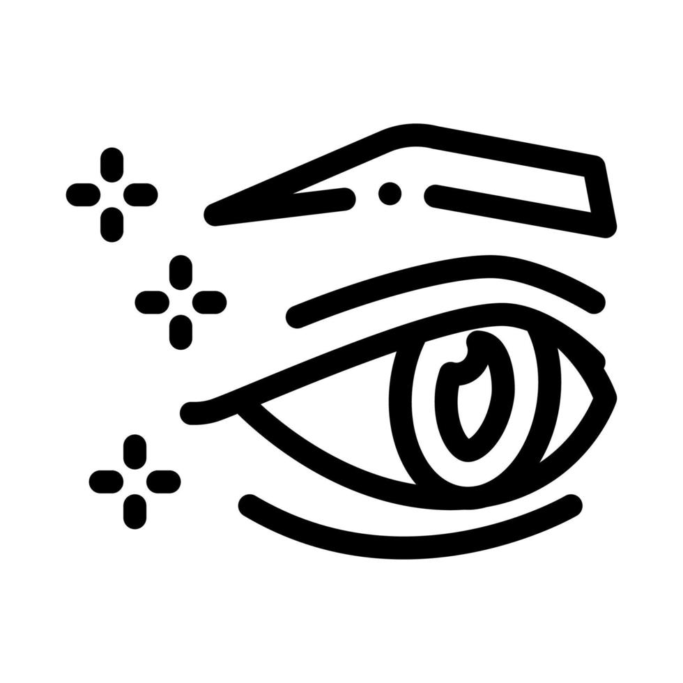 eyelid surgery result icon vector outline illustration