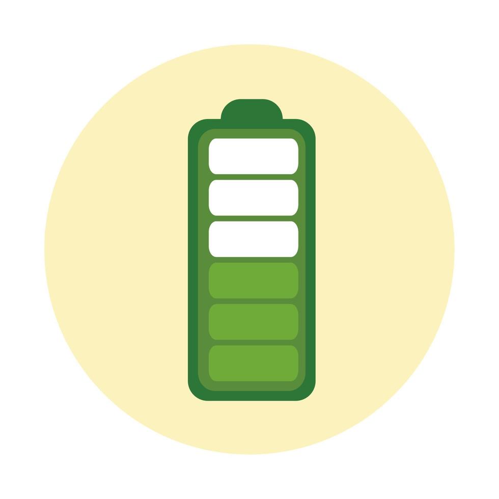 green battery icon vector design