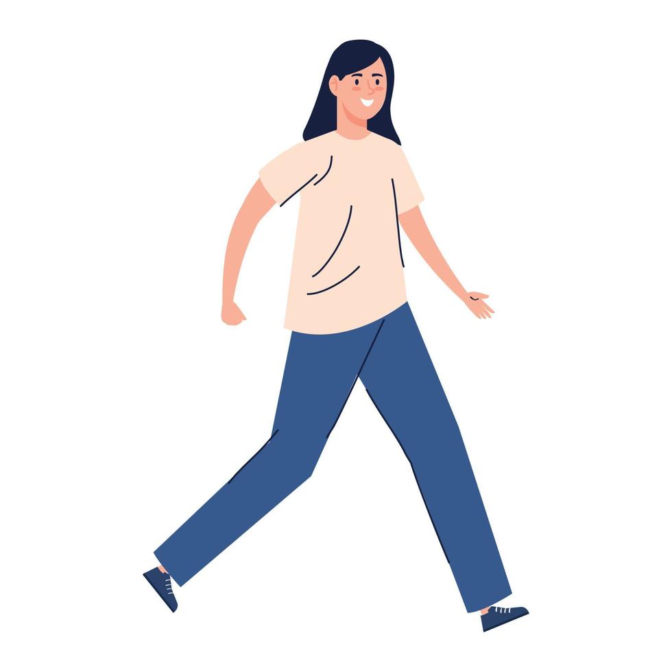 beautiful woman avatar character icon vector