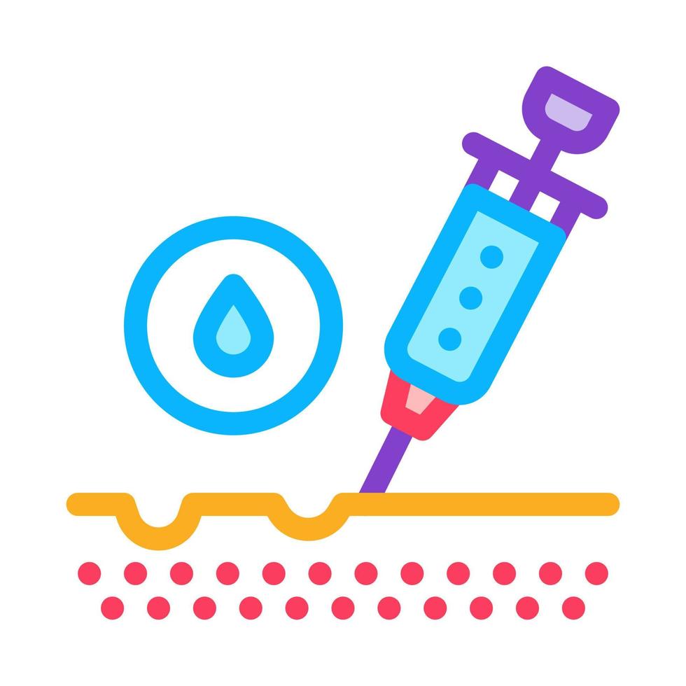 Subcutaneous Injection for Rejuvenation Icon Vector Outline Illustration