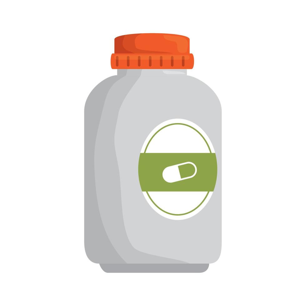bottle of capsules medicine isolated icon vector