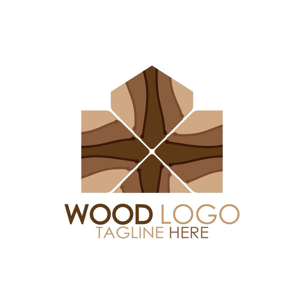 wood logo template icon illustration design vector, used for wood factories, wood plantations, log processing, wood furniture, wood warehouses with a modern minimalist concept vector