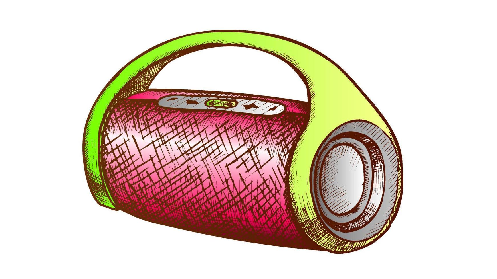 Wireless Speaker Digital Gadget Color Vector
