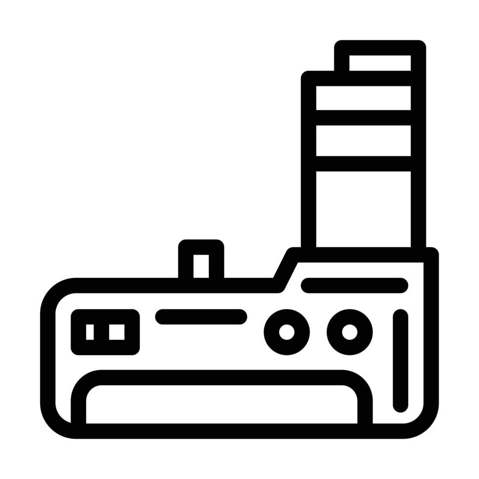 ilustración de vector de icono de línea de paquete de batería