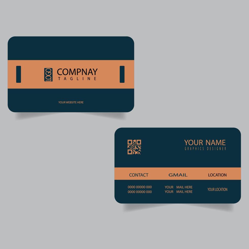 Corporate or Personal Visiting Card or Business Card Design Template vector