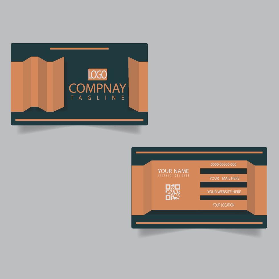 Corporate or Personal Visiting Card or Business Card Design Template vector