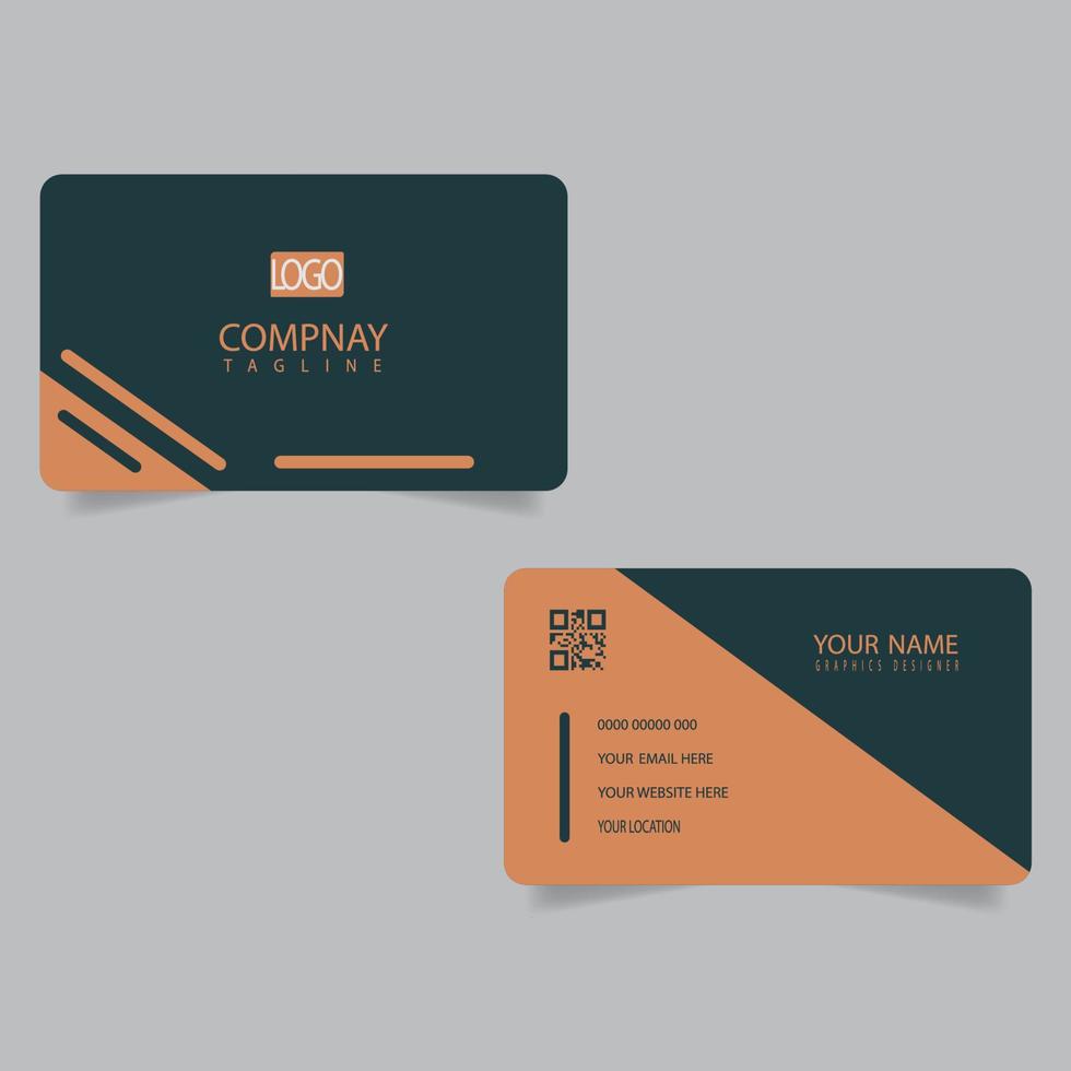 Corporate or Personal Visiting Card or Business Card Design Template vector