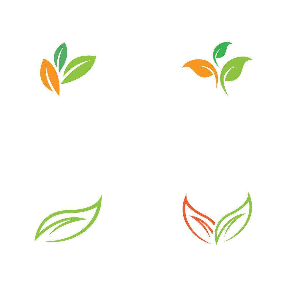 Tree leaf vector logo design, eco friendly concept