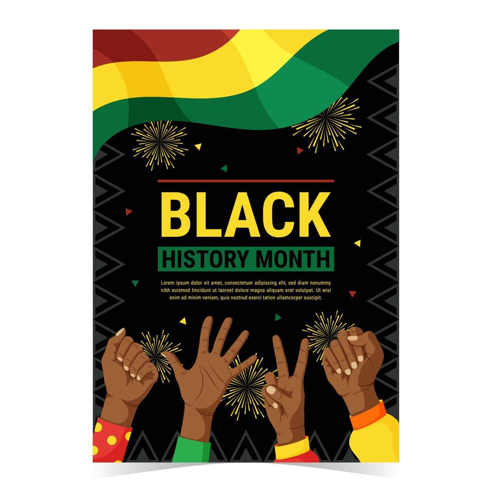 Black history Month Event Poster vector