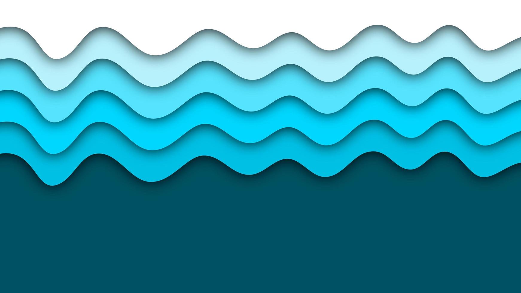 Abstract background gradient blue wave papercut simple modern premium vector photo