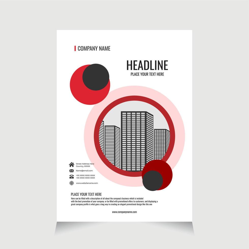 Flyer template corporate for promotion brochure, Corporate Business Flyer brochure poster pamphlet cover design layout background - Real Estate vector