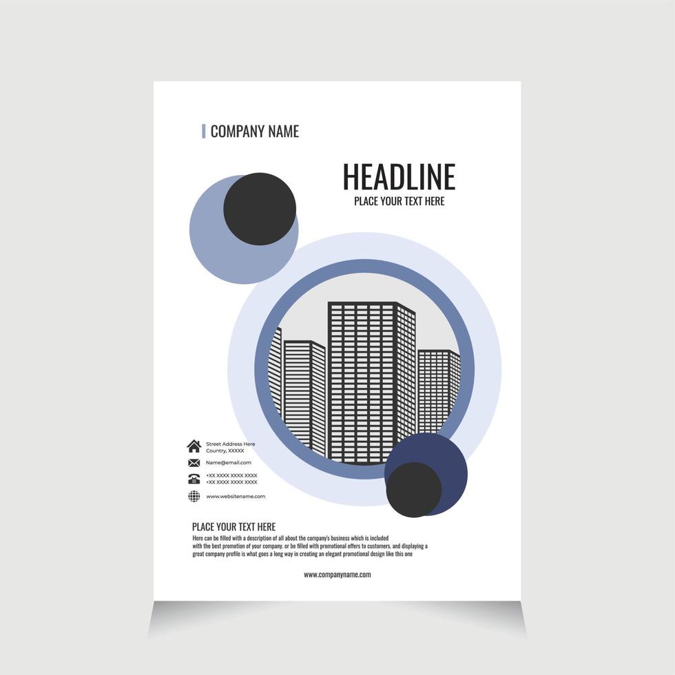 Flyer template corporate for promotion brochure, Corporate Business Flyer brochure poster pamphlet cover design layout background - Real Estate vector