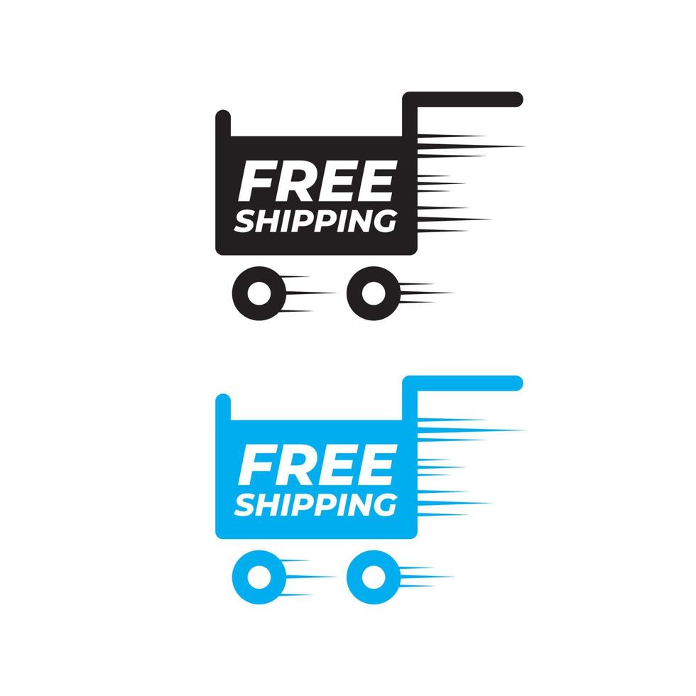 shopping cart. free shipping. vector delivery. delivery shopping. free delivery
