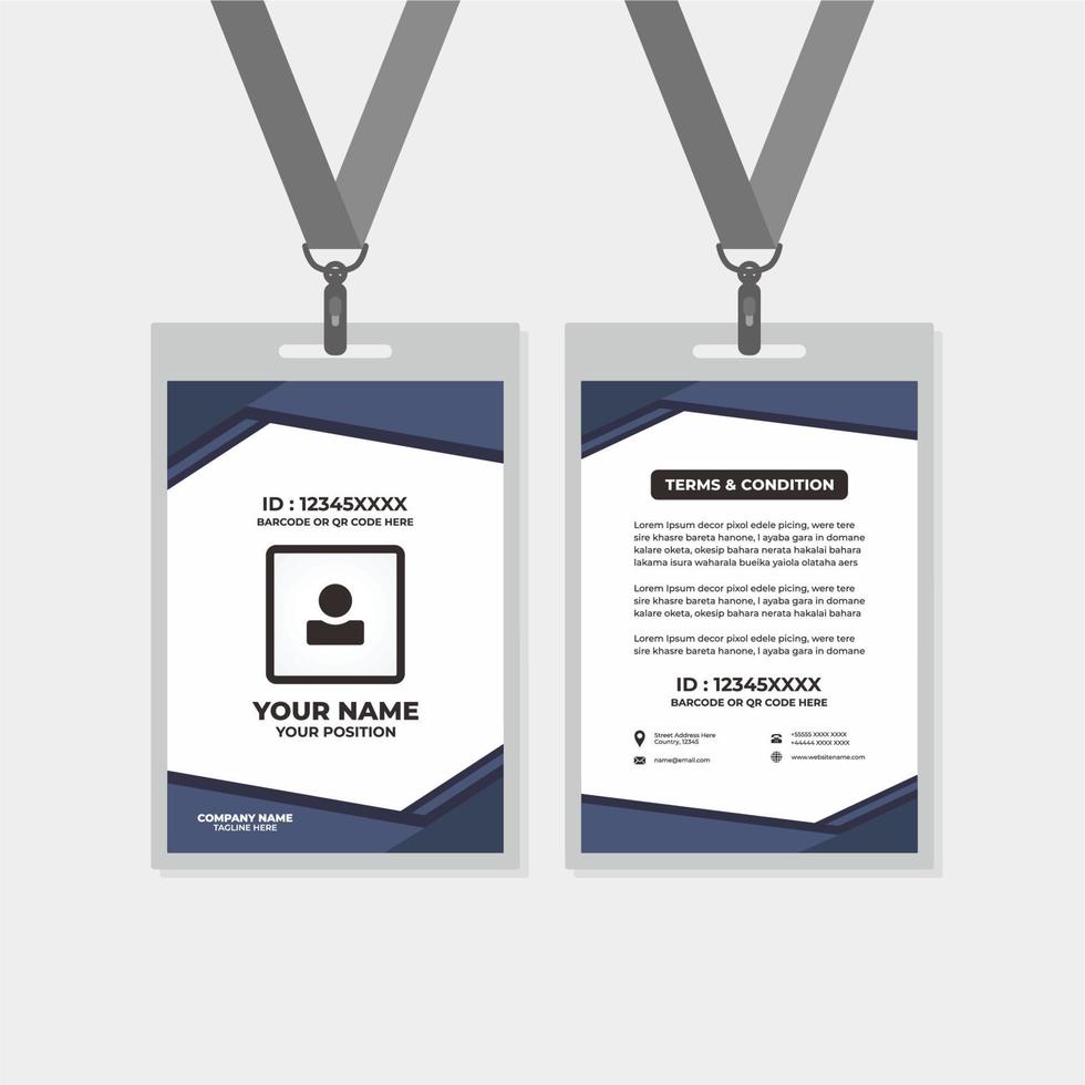 template id card, for name tag, committee, office, member, corporate, company, identity, staff,community, group, committee, club, vector