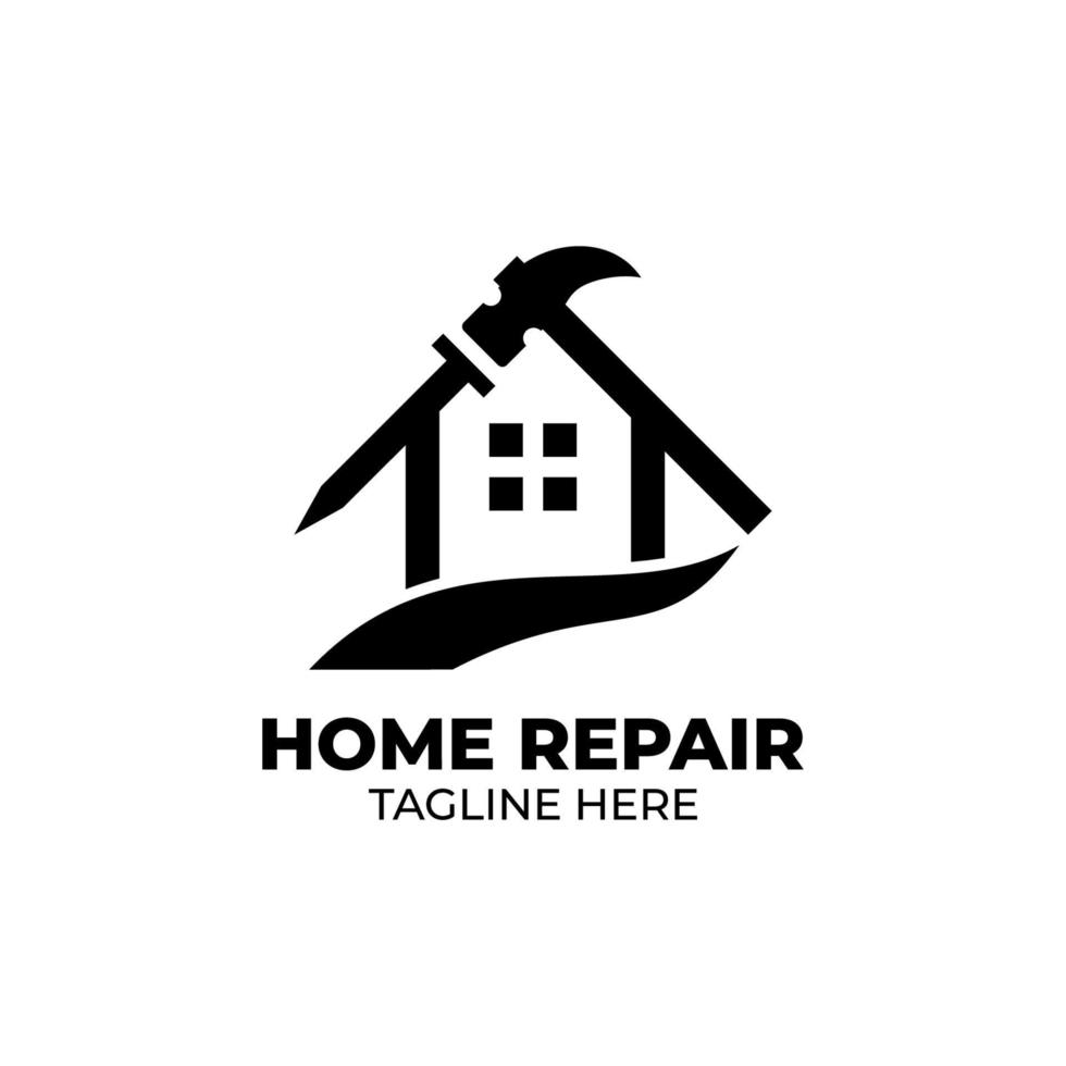 Home Repair Construction Building Logo Template Icon Design Vector