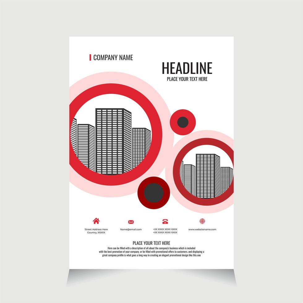 Flyer template corporate for promotion brochure, Corporate Business Flyer brochure poster pamphlet cover design layout background - Real Estate vector