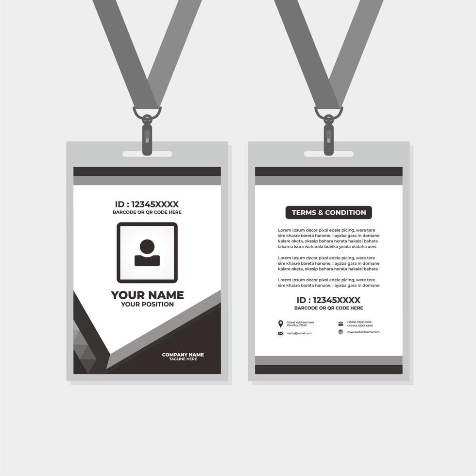 template id card, for name tag, committee, office, member, corporate, company, identity, staff,community, group, committee, club, vector