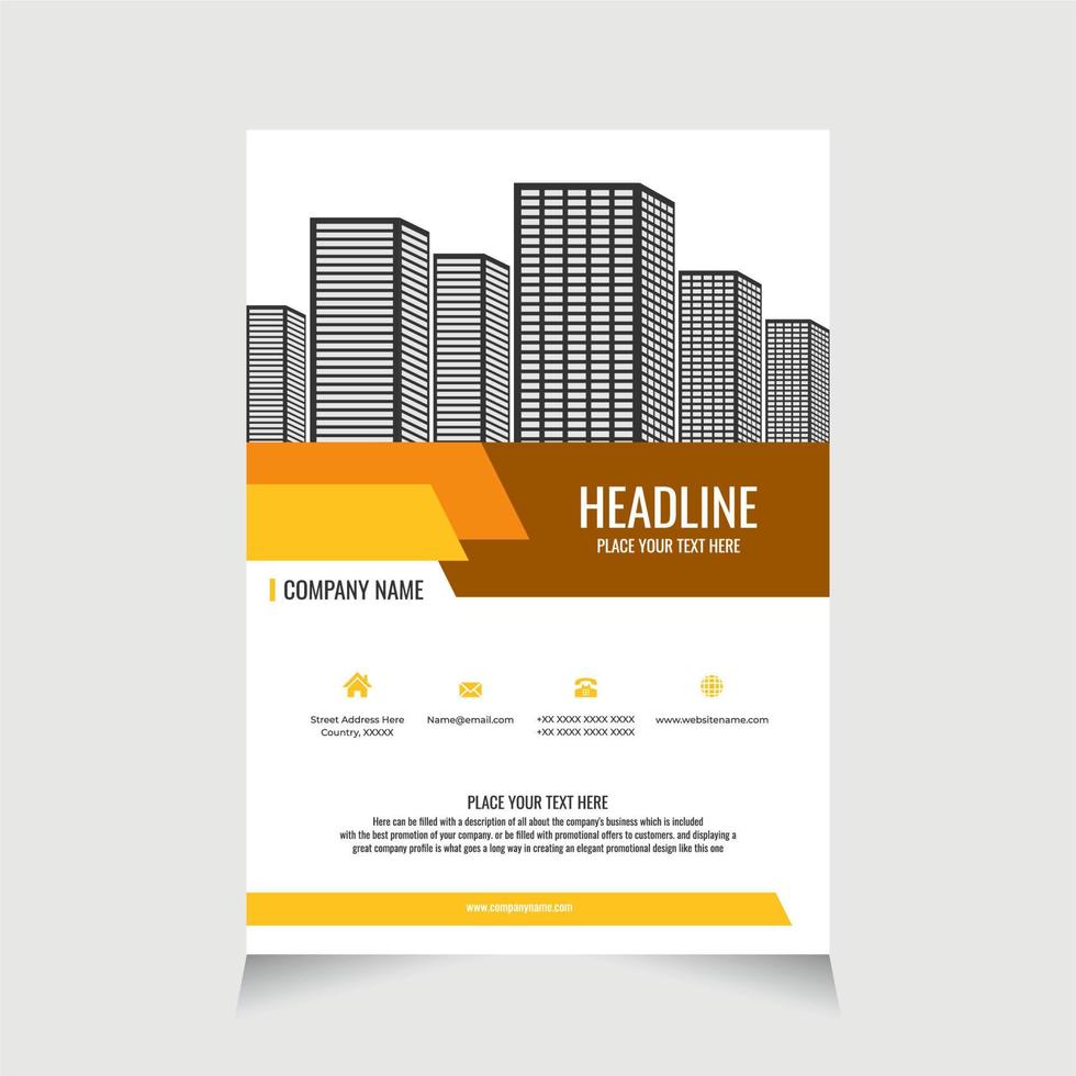 Design flyer template elegant for promotion brochure, flyer promotion vector