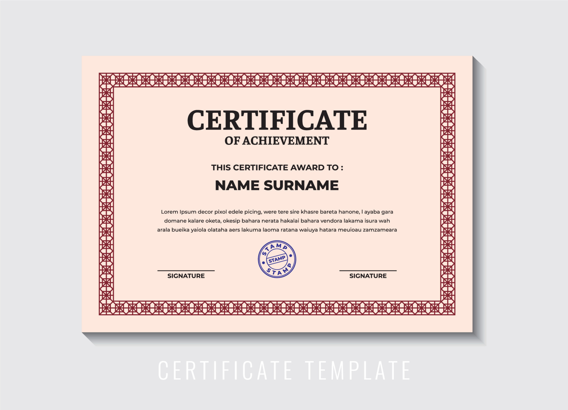 Certificate Frame Template For Certificate Template Certification Certificate Frame Template For Certificate Template Certification