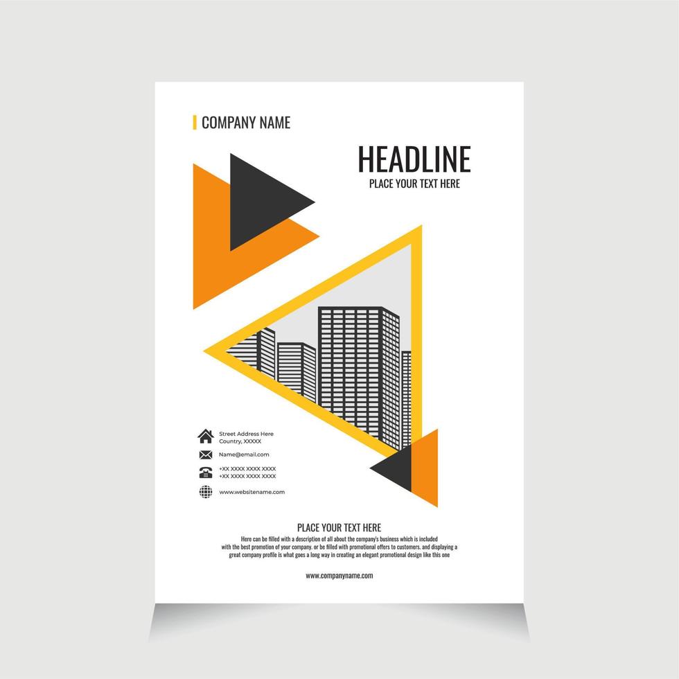 Design flyer template elegant for promotion brochure, flyer promotion vector