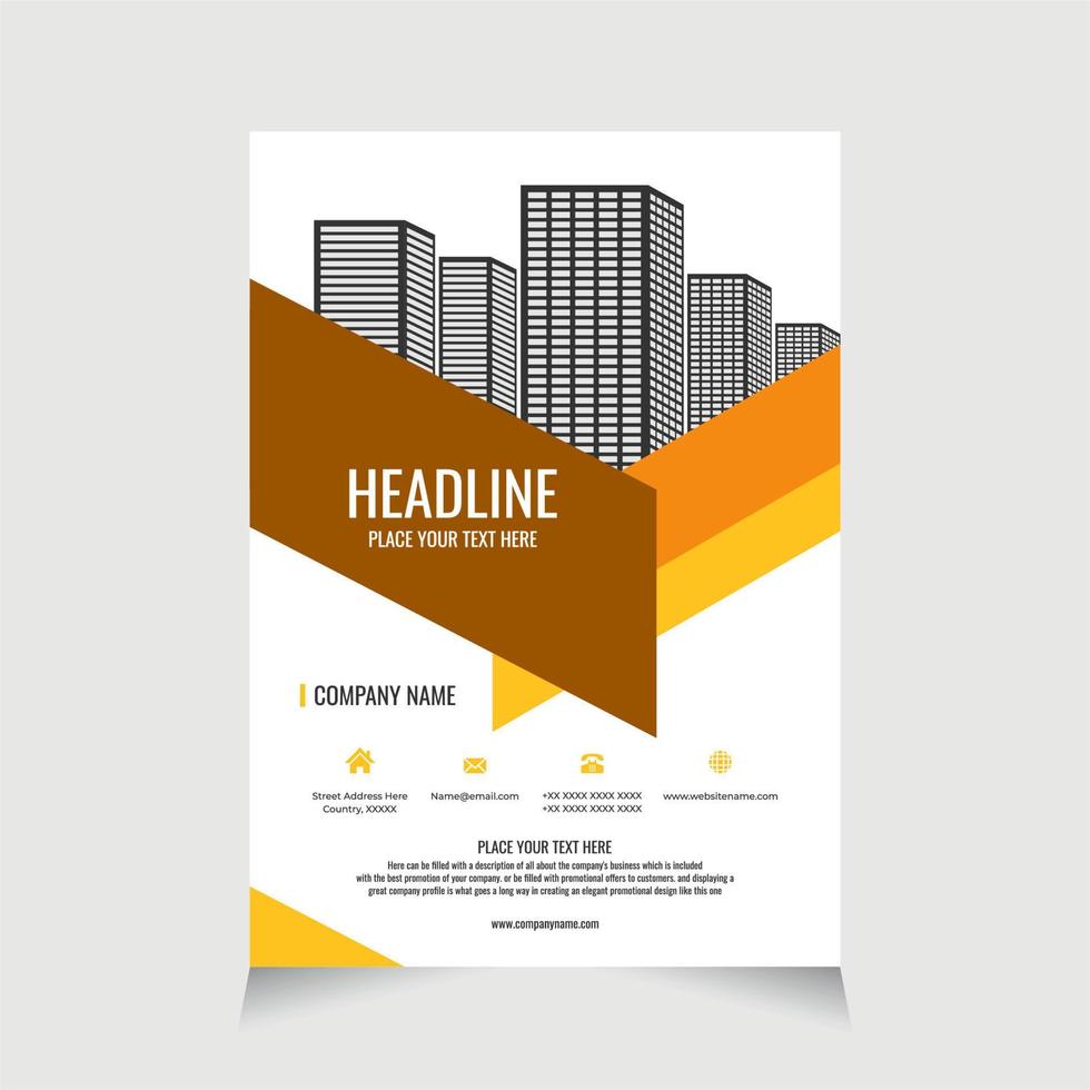 Design flyer template elegant for promotion brochure, flyer promotion vector