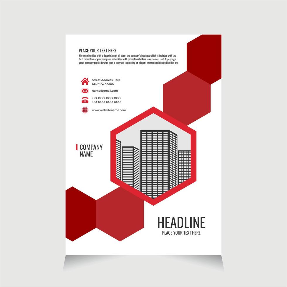 Flyer template corporate for promotion brochure, Corporate Business Flyer brochure poster pamphlet cover design layout background - Real Estate vector