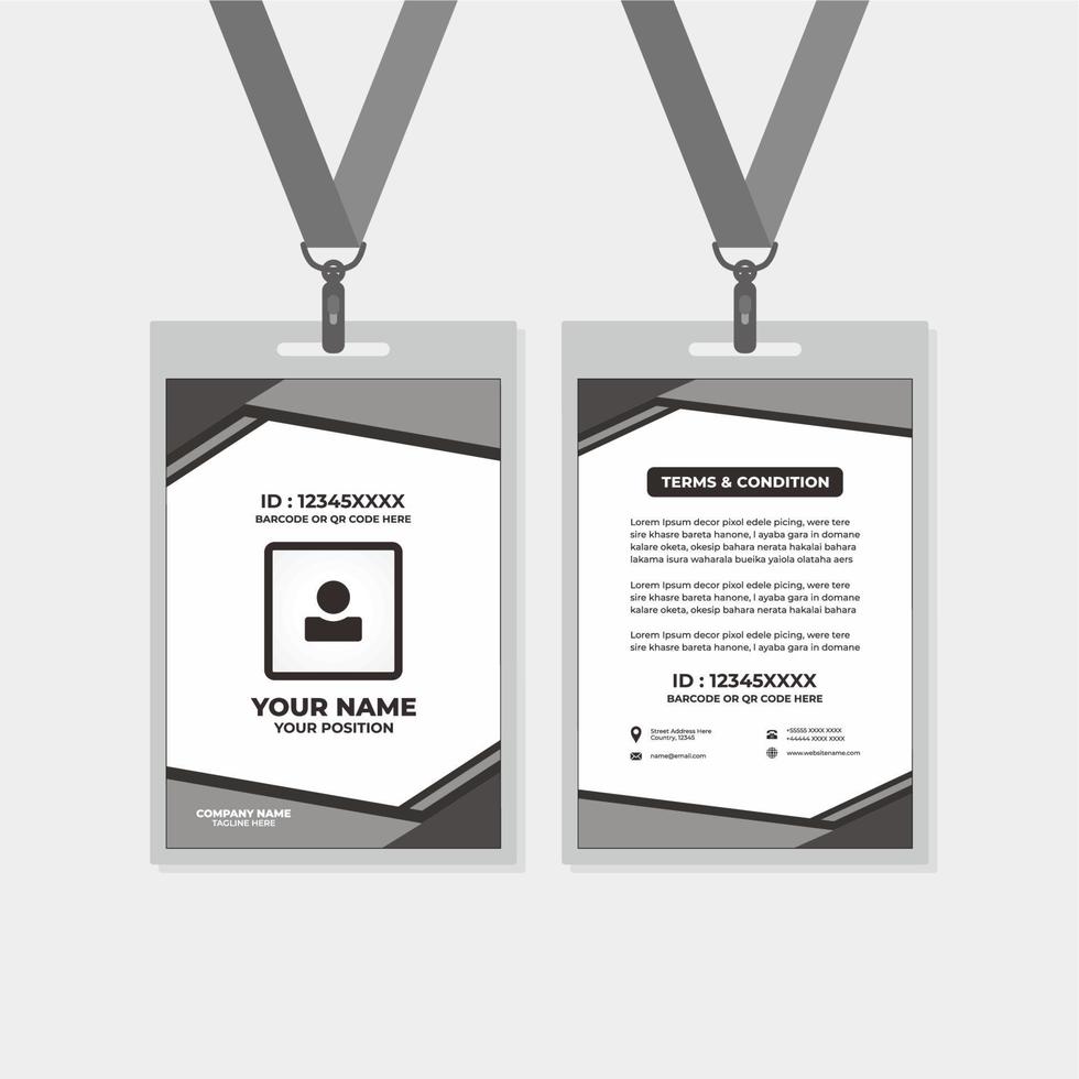 template id card, for name tag, committee, office, member, corporate, company, identity, staff,community, group, committee, club, vector