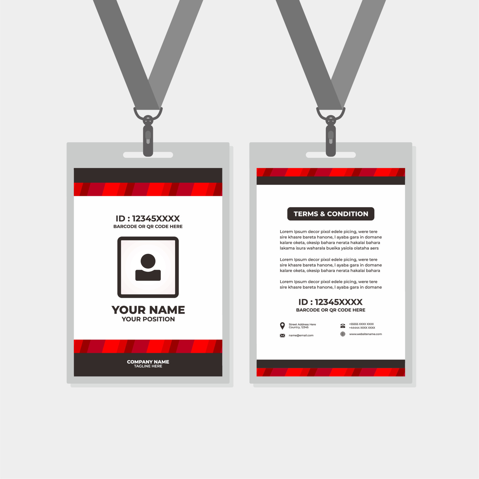 Template Id Card For Name Tag Committee Office Member Corporate template-id-card-for-name-tag-committee-office-member-corporate