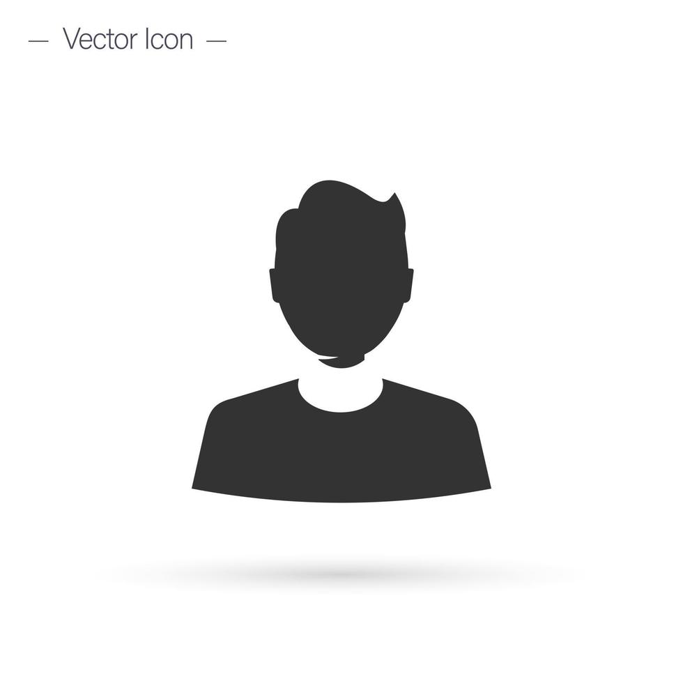 Man icon. User symbol. Isolated vector illustration.