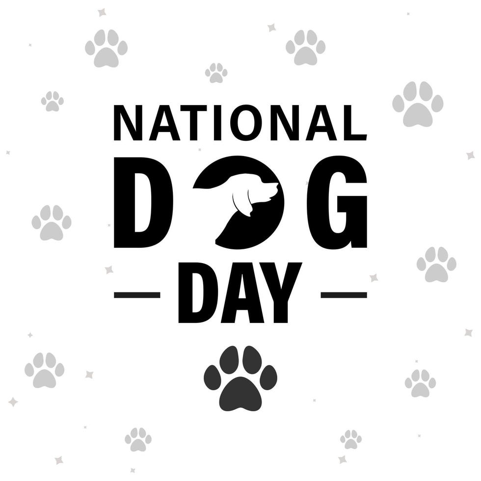 vector del día nacional del perro. 26 de agosto fondo, póster, tarjeta, banner ilustración vectorial