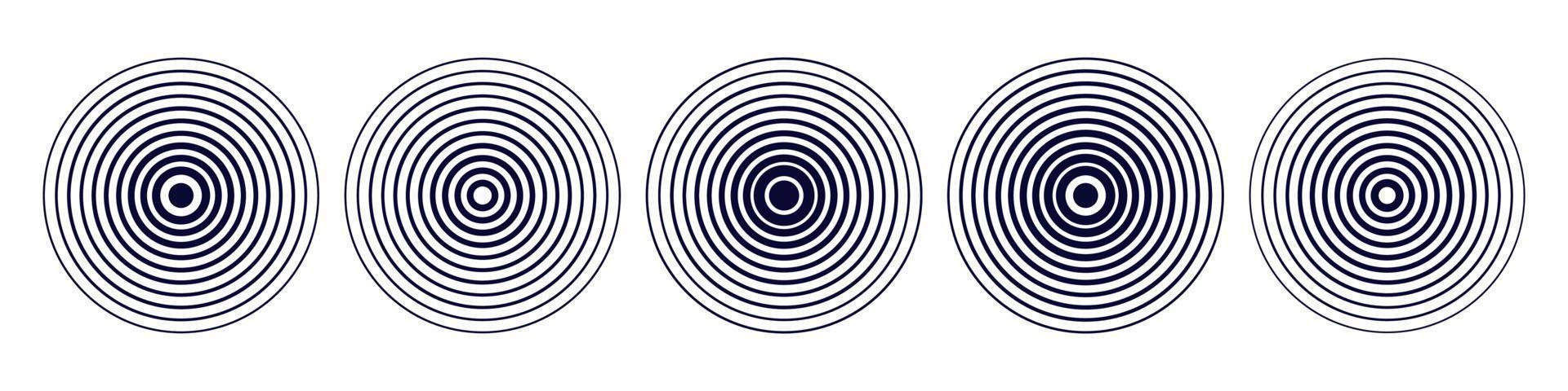 Modern radial or circlesignals .Abstract wave backdrop . Motion line design. Vector isolated illustration