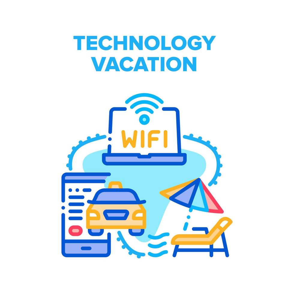 Technology Gadget Vacation Vector Concept Color