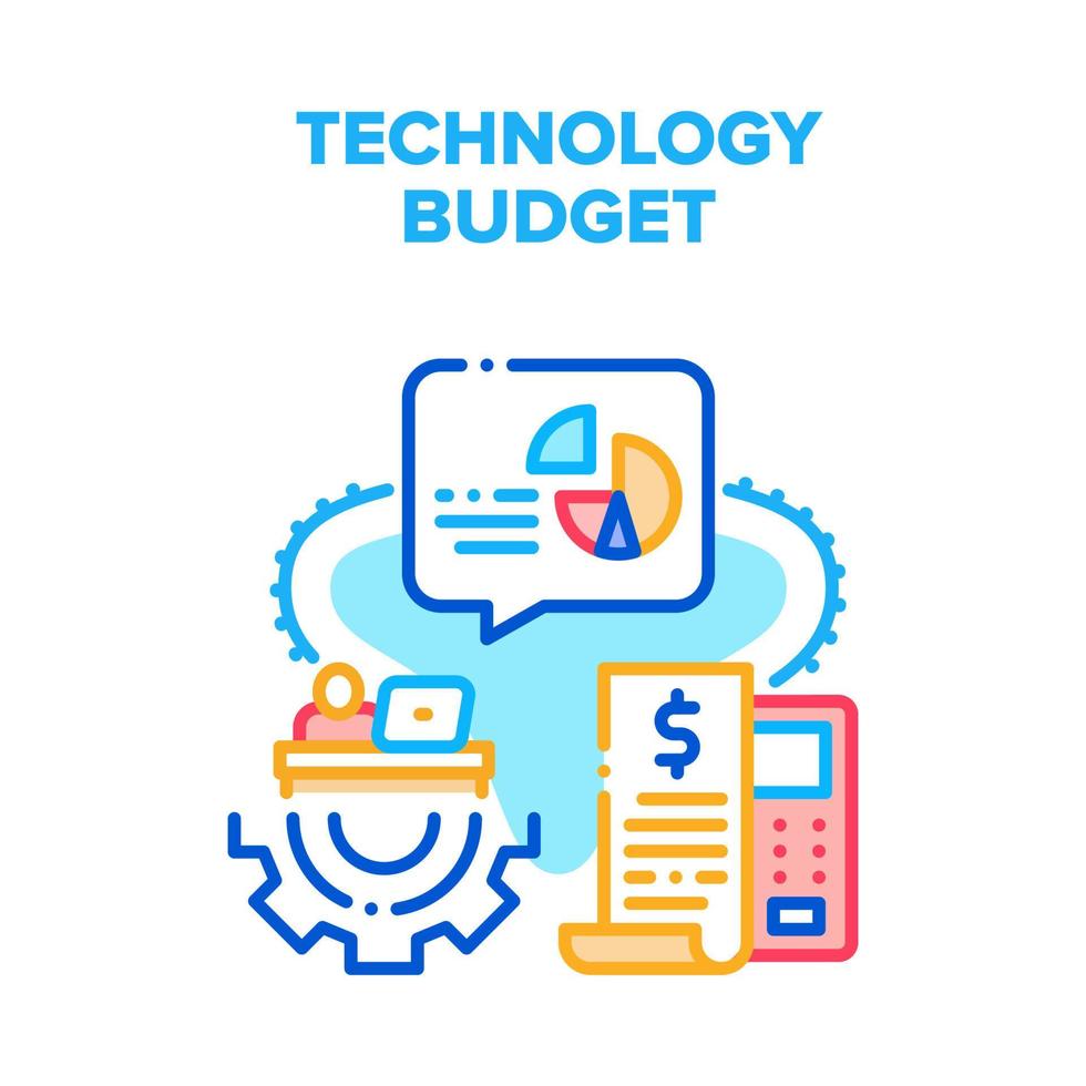 Technology Financial Budget Vector Concept Color