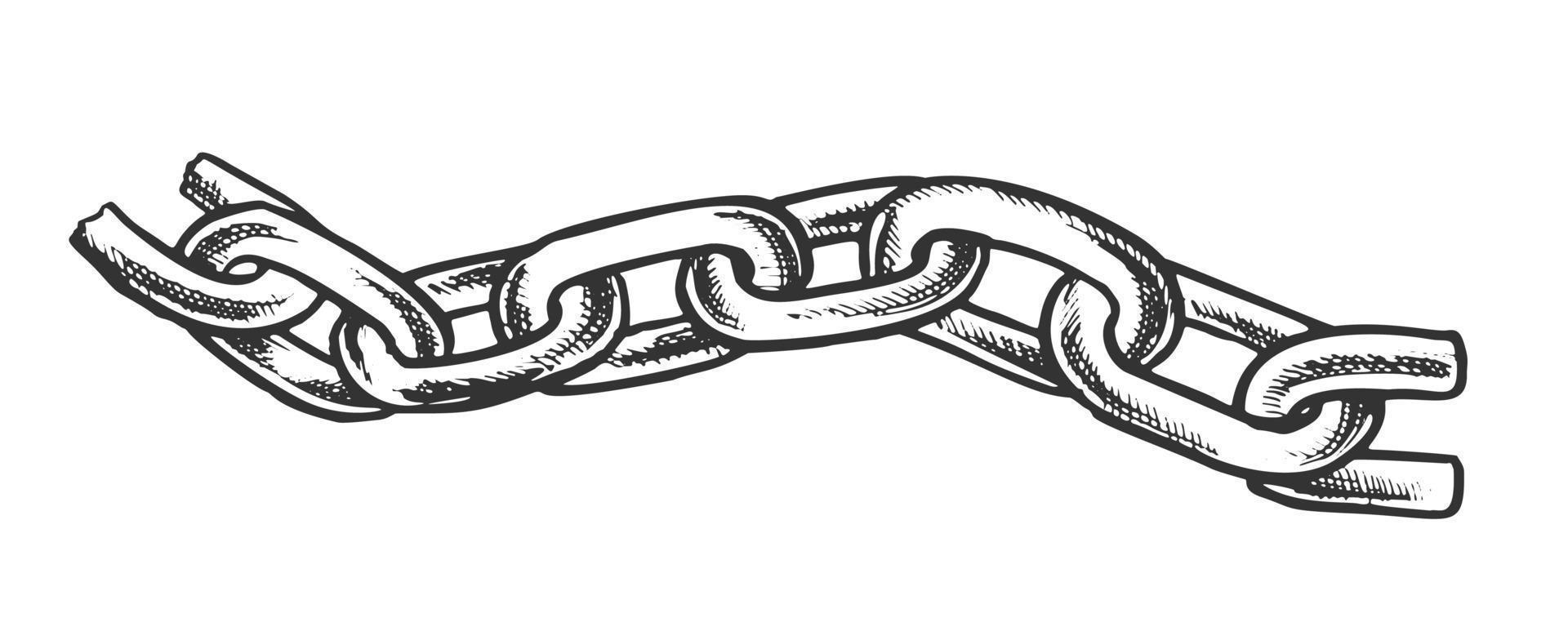 Iron Chain Protective Accessory Monochrome Vector